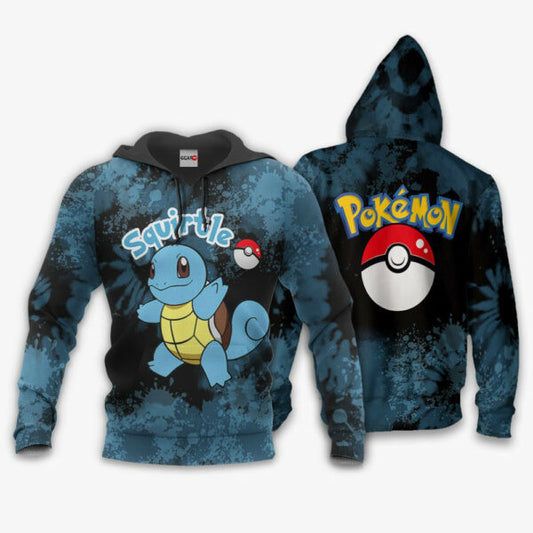 Squirtle Anime Pokemon Manga Tie Dye Style 1k942 Fan Gift Stylist Unisex Cartoon Graphic Outfits Aop 3d Hoodie Zip Hoodie 2533 Moonbestprint