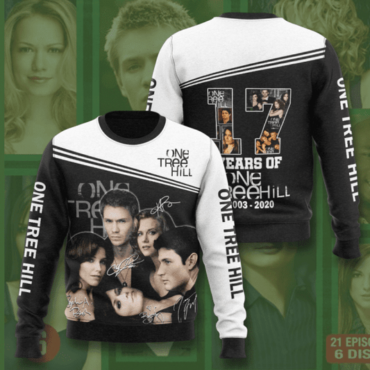 One Tree Hill 17 Years One Tree Hill Anniversary 2001 2021 Signature 3d Hoodie All Over Printed Hoodie Moonbestprint