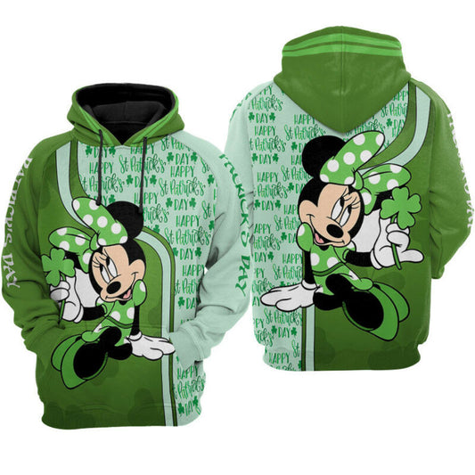 Patrick's Day Minnie Hoodie Zip Hoodie Moonbestprint