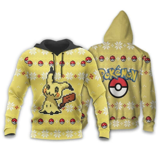 Mimikyu Anime Pokemon Manga Ugly Christmas Sweater 1k843 Fan Gift Stylist Unisex Cartoon Graphic Outfits Aop 3d Hoodie Zip Hoodie 2705 Moonbestprint