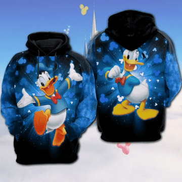 Donald Duck Bling Mickey Mouse Disney Cartoon 504 Fan Gift Stylist Unisex Cartoon Graphic Outfits Aop Hoodie 306 Moonbestprint