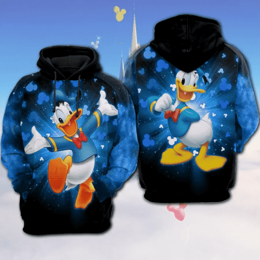Donald Duck Bling Mickey Mouse Disney Cartoon 504 Fan Gift Stylist Unisex Cartoon Graphic Outfits Aop Hoodie 306 Moonbestprint