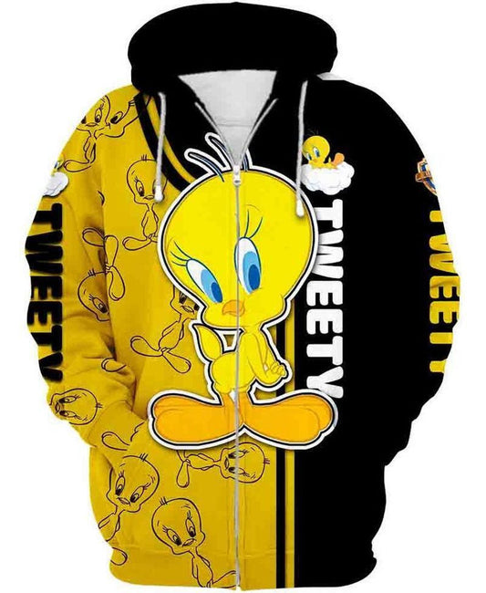 Disney Looney Tunes Movie Tweety Cute 3d Hoodie Zip Hoodie Moonbestprint