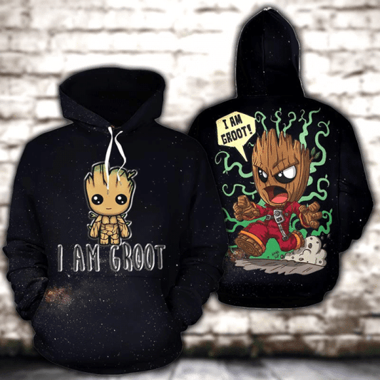Groot,iam Groot Marvel Comics 2k548 Lover Gift ,groot All Over Print 3d Hoodie 1277 Moonbestprint