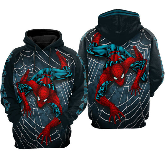 Spiderman Silk Hoodie Zip Hoodie Moonbestprint