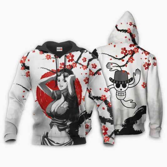 Nico Robin Japan Cherry Blossoms One Piece Anime 1k690 Fan Gift Stylist Unisex Cartoon Graphic Outfits Aop 3d Hoodie, Zip Hoodie 2461 Moonbestprint