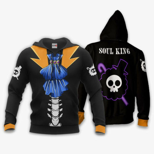 One Piece Brook Uniform Anime 3k218 Fan Gift Stylist Unisex Cartoon 3d Hoodie Zip Hoodie 1844 Moonbestprint