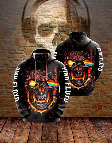Pinkfloyd Skull Over Print 3d Hoodie Zip Hoodie Moonbestprint