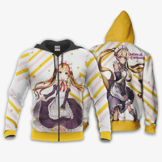 Outbreak Company Myucel Foaran Anime 3k470 Fan Gift Stylist Unisex Cartoon 3d Hoodie Zip Hoodie 2815 Moonbestprint