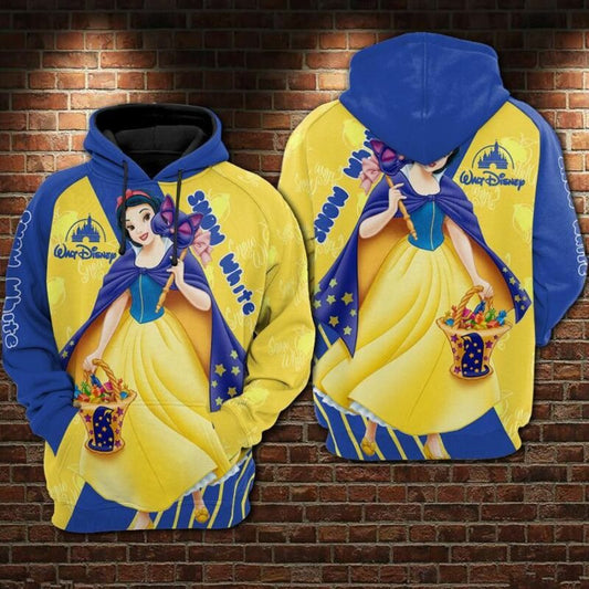 Snow White Cartoon Snow White And The Seven Dwarfs Walt Disney Over Print 3d Hoodie Zip Hoodie Moonbestprint