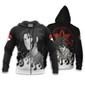 Sasuke Uchiha Naruto Anime 1k406 Fan Gift Stylist Unisex Cartoon Graphic Outfits Aop 3d Hoodie, Zip Hoodie 2076 Moonbestprint