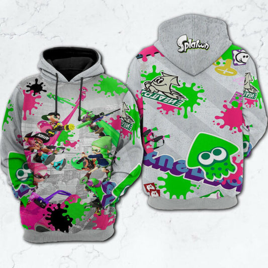 Splatoon Nintendo The Action Shooting Game Fan Gift, Splatoon Nintendo The Action Shooting Game Aop Hoodie, Zip Hoodie, Fleece Jacket 2601 Moonbestprint