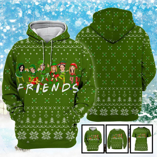 Friends With Christmas 3d Hoodie Moonbestprint