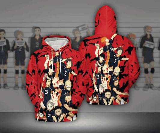 Haikyuu Anime 2 Fan Gift, Stylist Unisex Cartoon Graphic Outfits Aop Hoodie, Zip Hoodie 1620 Moonbestprint