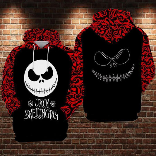 Jack Skellington Over Print 3d Hoodie Zip Hoodie 247 Moonbestprint