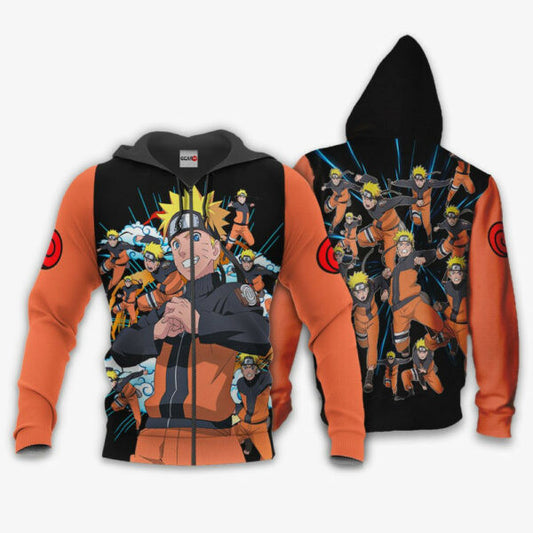 Naruto Uzumaki Shadow Clone Jutsu Naruto Anime 1k367 Fan Gift Stylist Unisex Cartoon Graphic Outfits Aop 3d Hoodie, Zip Hoodie 2904 Moonbestprint