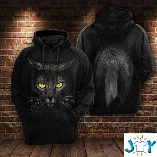 Angry Black Cat 3d All Over Print Hoodies Moonbestprint