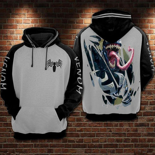 Marvel Venom Rips Open 3d Hoodie Zip Hoodie Moonbestprint