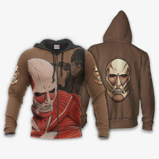 Aot Giant Titan Attack On Titan Anime 3k434 Fan Gift Stylist Unisex Cartoon 3d Hoodie Zip Hoodie 1005 Moonbestprint