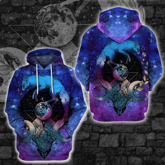 Moon Child Wolf 3d Hoodie Zip Hoodie Moonbestprint