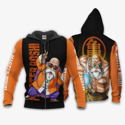 Master Roshi Dragon Ball Z Anime 1k280 Fan Gift Stylist Unisex Cartoon Graphic Outfits Aop 3d Hoodie, Zip Hoodie 900 Moonbestprint