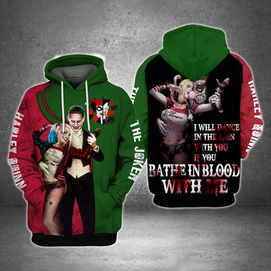 The Joker Harley Quinn Movies 2k767 Lover Gift,the Joker Harley Quinn All Over Print 3d Hoodie 2236 Moonbestprint