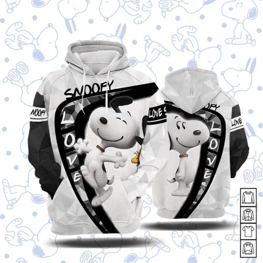 Snoopy Heart 3d Hoodie Zip Hoodie Size S-5xl Moonbestprint