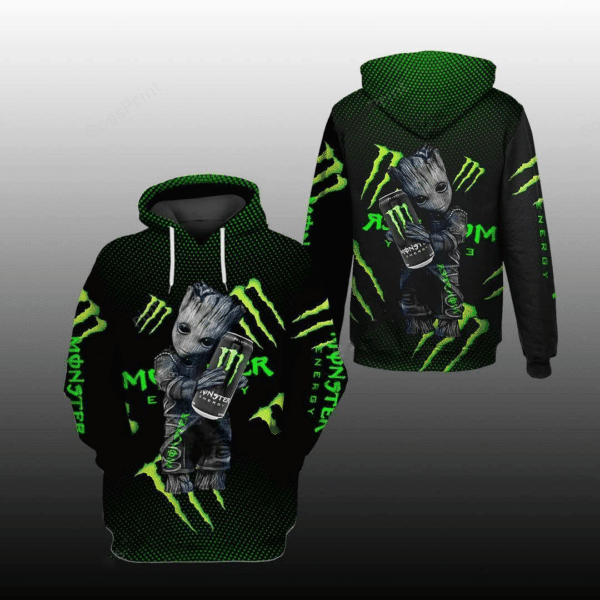 Groot Monster Energy Racing Team Car Fan Gift 3d Zip Hoodie Hoodie Ii0 1576 Moonbestprint