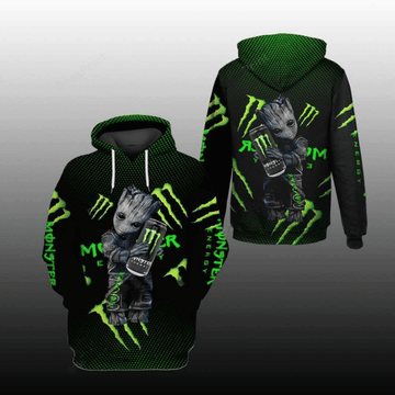 Groot Monster Energy Racing Team Car Fan Gift 3d Zip Hoodie Hoodie Ii0 1576 Moonbestprint