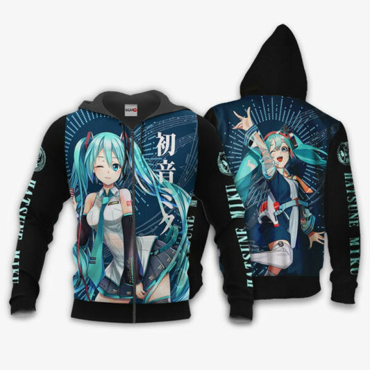 Hatsune Miku Vocaloid Anime 3k238 Fan Gift Stylist Unisex Cartoon 3d Hoodie Zip Hoodie 381 Moonbestprint