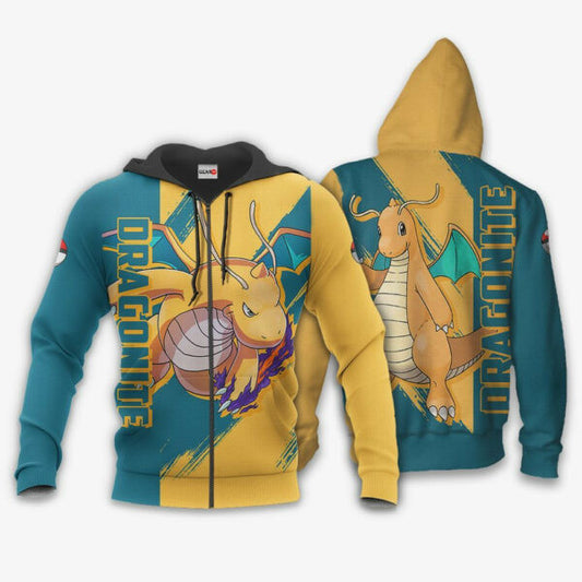 Dragonite Anime Pokemon Manga 1k817 Fan Gift Stylist Unisex Cartoon Graphic Outfits Aop 3d Hoodie Zip Hoodie 1330 Moonbestprint