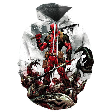 3d Printing Mens Deadpool Pullover Hoodie Moonbestprint