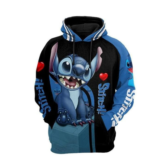 Disney Cartoon Lilo And Stitch 3d Hoodie Moonbestprint