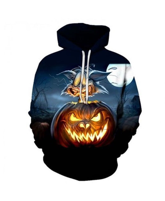 Light Pumpkin Halloween All Over Printed 3d Hoodie Moonbestprint