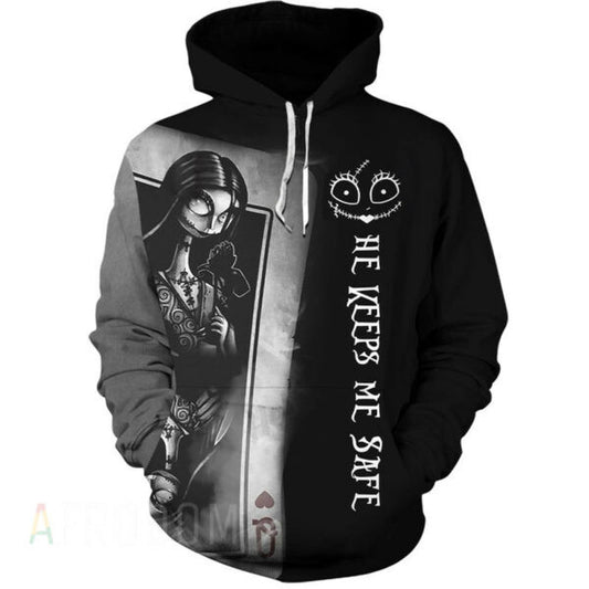 Jack Skellington And Sally Couple Hoodie 2, Gift For Fan 3d All Over Print Shirt Hoodie 187 Moonbestprint