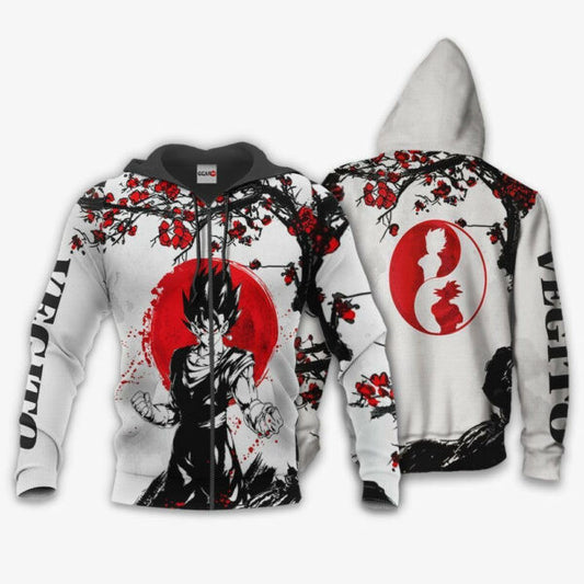 Vegito Japan Cherry Blossoms Dragon Ball Z Anime 1k347 Fan Gift Stylist Unisex Cartoon Graphic Outfits Aop 3d Hoodie, Zip Hoodie 2258 Moonbestprint