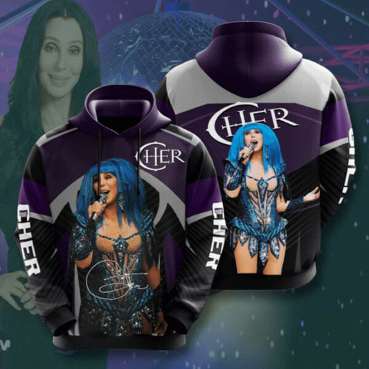 Cher Fan Gift, Cher Aop Hoodie 450 Moonbestprint