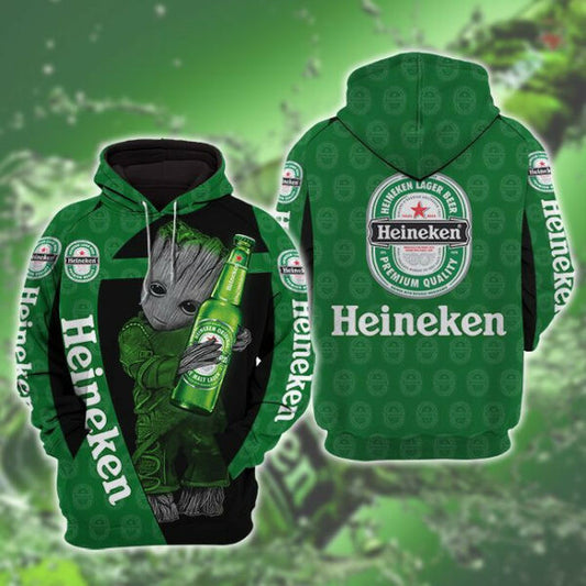 Baby Groot Heineken 3d All Over Print Shirt Hoodie 890 Moonbestprint
