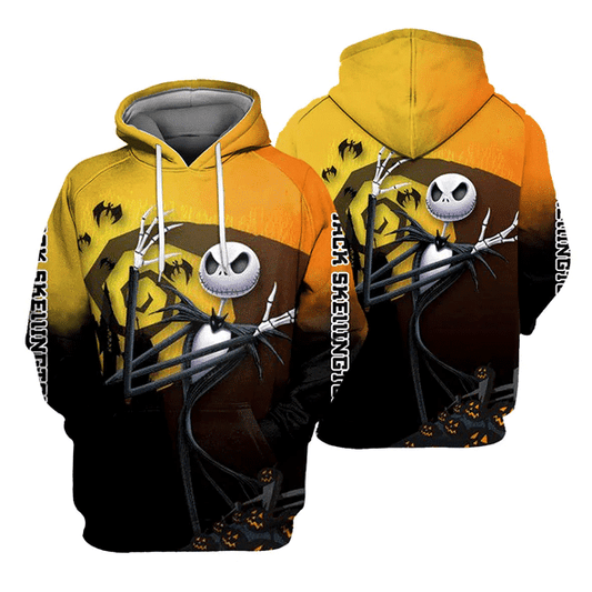 Jack Skellington The Nightmare Before Christmas 93 Fan Gift Stylist Unisex Cartoon Graphic Outfits Aop Hoodie, Zip Hoodie 543 Moonbestprint