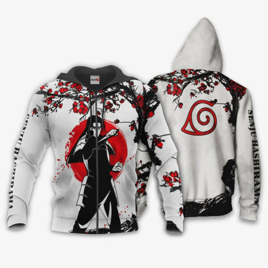 Senju Hashirama Japan Cherry Blossoms Naruto Anime 1k476 Fan Gift Stylist Unisex Cartoon Graphic Outfits Aop 3d Hoodie, Zip Hoodie 1799 Moonbestprint