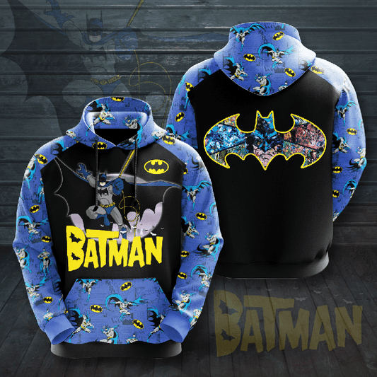 Batman Blue All Over Print 3d Hoodie Zip Hoodie Moonbestprint