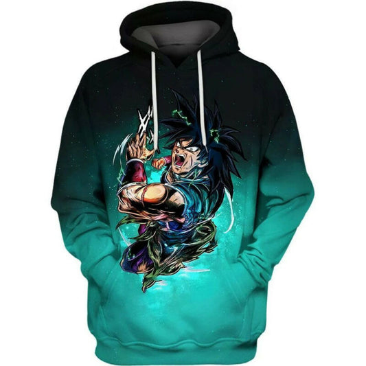 Broly Triple Threat Dragon Ball Z Over Print 3d Hoodie Zip Hoodie Moonbestprint