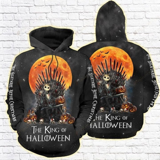 Jack Skellington The King Of Halloween 3d All Over Print Hoodie Moonbestprint
