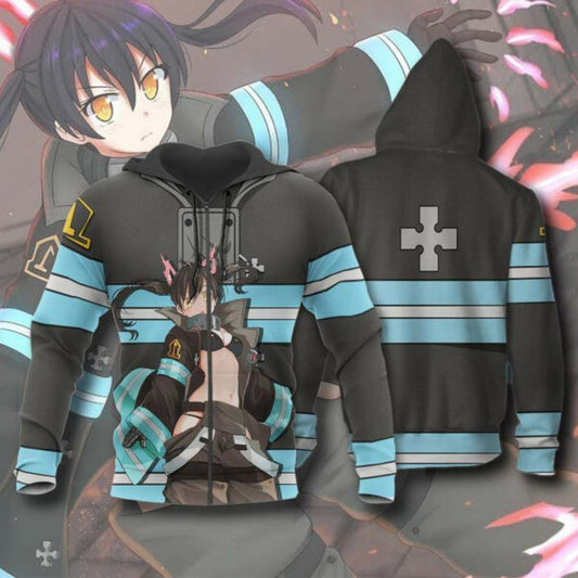 Tamaki Kotatsu Fire Force Manga 2k942 Fan Gift Stylist Unisex Cartoon 3d Hoodie Zip Hoodie 2132 Moonbestprint