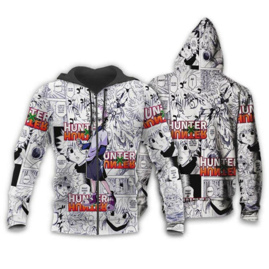 Killua Hunter X Hunter Anime 2k950 Fan Gift Stylist Unisex Cartoon 3d Hoodie Zip Hoodie 1444 Moonbestprint