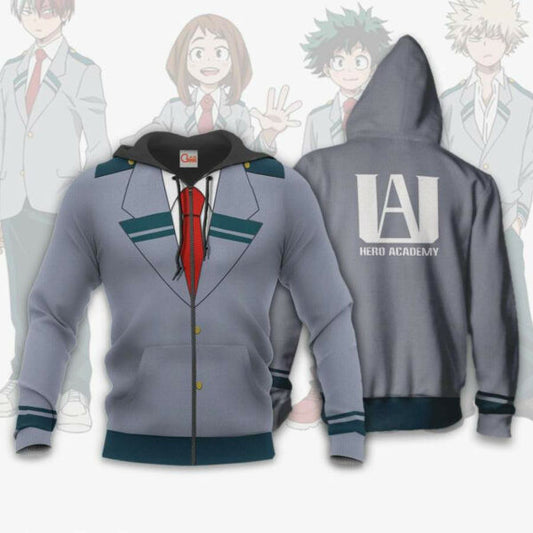 My Hero Academia School Uniform Anime 2k983 Fan Gift Stylist Unisex Cartoon 3d Hoodie Zip Hoodie 2645 Moonbestprint