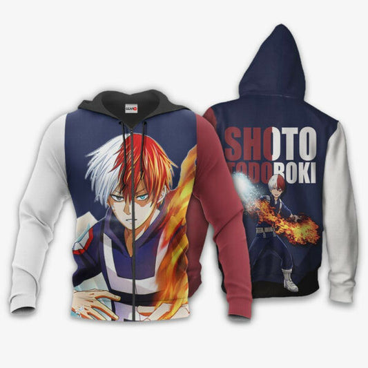 Shoto Todoroki Ice Fire My Hero Academia Anime 2k988 Fan Gift Stylist Unisex Cartoon 3d Hoodie Zip Hoodie 2512 Moonbestprint