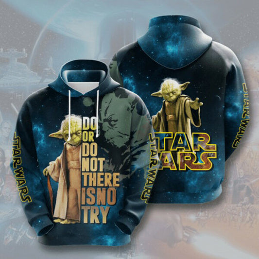 Star Wars Baby Yoda Do Or Do Not There Is No Try Fan Gift, Star Wars Baby Yoda Aop Hoodie 2199 Moonbestprint