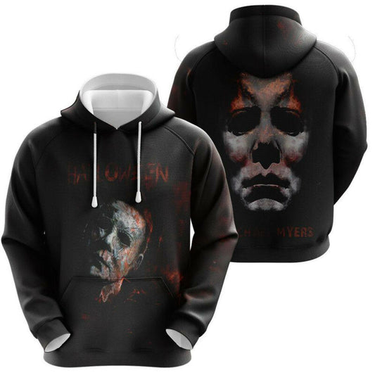 Halloween Michael Myers Scary Face Black 3d Hoodie Zip Hoodie Moonbestprint