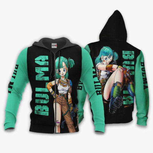 Bulma Dragon Ball Z Anime 1k364 Fan Gift Stylist Unisex Cartoon Graphic Outfits Aop 3d Hoodie, Zip Hoodie 43 Moonbestprint